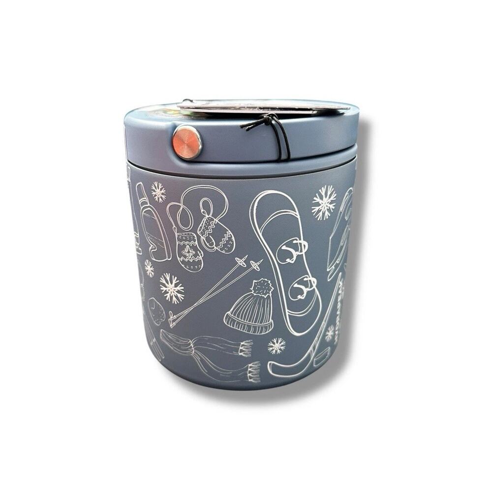 New Hydrapeak 25 oz Stainless Steel Insulated Food Jar Peptide Blue Winter Games